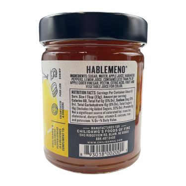 Hablemeno Pepper Spread | 9 oz | Gluten Free | Chili Dawg's Foods of Fire